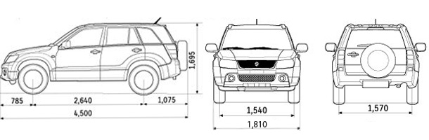Чертеж сузуки гранд витара