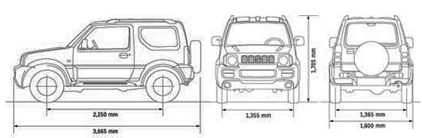 Сузуки джимни чертеж